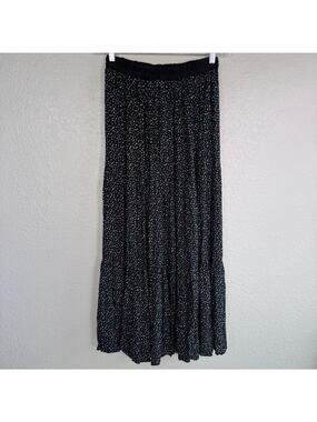 Vintage Lucia Lukken Broomskirt Skirt Womens Floral Tiered Boho Cottagecore 90s